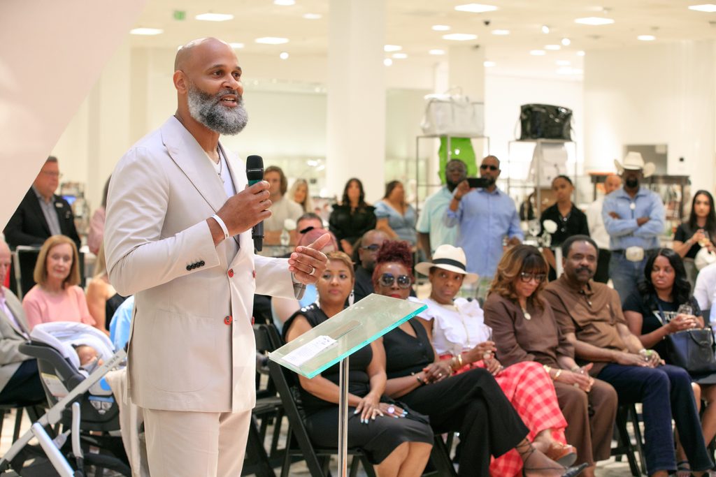 Warrick Scott Sr. sharing the foundation's mission